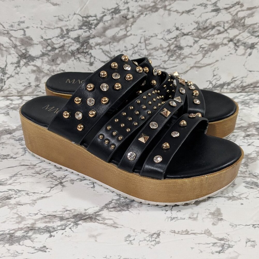 Mackin J studded platform slip-on sandals